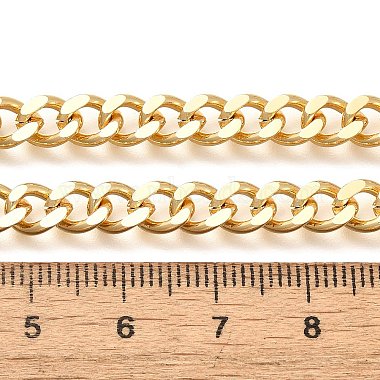 Brass Cuban Link Chain Necklaces for Women(NJEW-U022-01G)-5