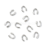 SHEGRACE Brass Wire Guardians, Cadmium Free & Nickel Free & Lead Free, Real Platinum Plated, 4.5x4x1mm, Hole: 0.6mm(XGR0074P-86P)