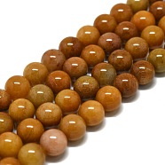 Natural Jade Beads Strands, Round, 10mm, Hole: 0.8mm, about 40pcs/strand, 15.75''(40cm)(G-D030-01A)