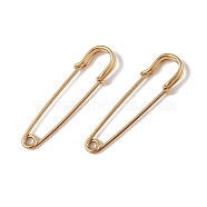 Ion Plating(IP) 304 Stainless Steel Safety Pins Brooch Findings, Kilt Pins for Lapel Pin Making, Golden, 50.5x14x5.5mm(STAS-I673-05G)