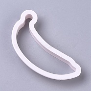 Food Grade Plastic Cookie Cutters, Cookies Moulds, DIY Biscuit Baking Tool, Banana, WhiteSmoke, 102x55x15mm(DIY-L020-34)