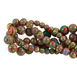 3 Strands 3 Style Synthetic Malachite Beads Strands, Dyed, Round, Colorful, 1 strand/style(G-SZ0001-49B)