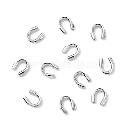 SHEGRACE Brass Wire Guardians, Cadmium Free & Nickel Free & Lead Free, Real Platinum Plated, 4.5x4x1mm, Hole: 0.6mm(XGR0074P-86P)
