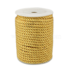 Twisted Nylon Thread, Gold, 5mm, about 18~19yards/roll(16.4m~17.3m/roll)(NWIR-A001-10)