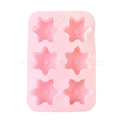 Snowflake Cake DIY Food Grade Silicone Mold, Cake Molds (Random Color is not Necessarily The Color of the Picture), Random Color, 253x170x3.3mm, Inner Diameter: 75x65mm(DIY-K075-11)