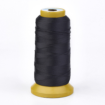 Polyester Thread, for Custom Woven Jewelry Making, Black, 0.5mm, about 480m/roll