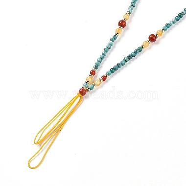 Adjustable Natural Turquoise Beaded Necklace Making(MAK-G012-02)-6