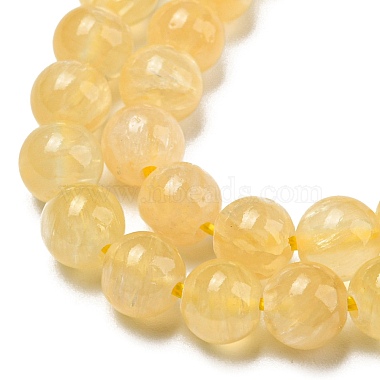 Natural Honey Calcite Beads Strands(G-R494-A05-02)-3