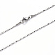 304 Stainless Steel Coreana Chain Necklace(NJEW-S420-006C-P)-1