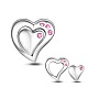 TINYSAND Heart 925 Sterling Silver European Beads(TS-C-095)-1