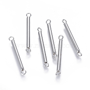 304 Stainless Steel Links connectors, Column, Stainless Steel Color, 25.5x2mm, Hole: 1.6mm(STAS-F227-02-P)