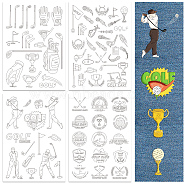 4 Sheets 11.6x8.2 Inch Stick and Stitch Embroidery Patterns, Non-woven Fabrics Water Soluble Embroidery Stabilizers, Golf, 297x210mmm(DIY-WH0455-154)