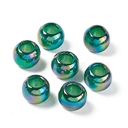 Opaque Acrylic Beads, AB Color, Rondelle, Teal, 17.5x14mm, Hole: 8.8mm(OACR-C008-01D)