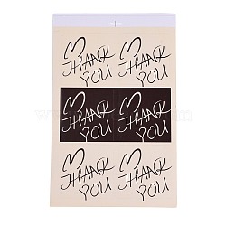Thank You Stickers, DIY Sealing Stickers, Label Paster Picture Stickers, Square, Coffee, 15.65x10cm(DIY-O002-10)
