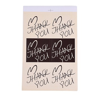 Thank You Stickers, DIY Sealing Stickers, Label Paster Picture Stickers, Square, Coffee, 15.65x10cm