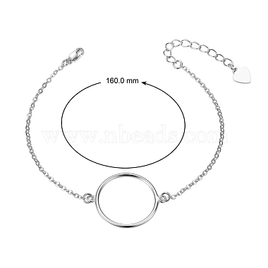 SHEGRACE Simple Design Rhodium Plated 925 Sterling Silver Bracelet(JB227A)-2