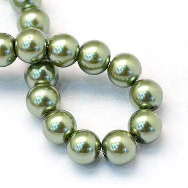 Chapelets de perles rondes en verre peint(HY-Q003-6mm-49)-4