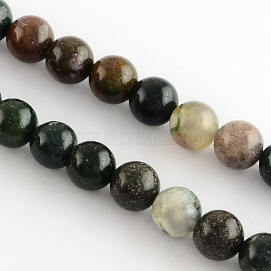 Natural Indian Agate Gemstone Bead Strands(G-R201-8mm)-2