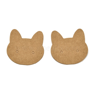 BurlyWood Cat Shape Paper Earring Display Cards
