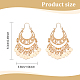 Anattasoul 1 Paar filigrane Tropfen-Kronleuchter-Ohrringe aus Legierung für Damen(EJEW-AN0001-50)-2
