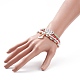 4Pcs 4 Style Glass Stretch Bracelets Set with Word Xmas Joy Acrylic Beads(BJEW-TA00126)-3