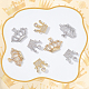 CHGCRAFT 8Pcs 4 Style Brass Micro Pave Clear Cubic Zirconia Links Connectors(KK-CA0003-09)-5