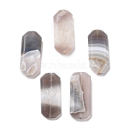 Natural Agate Beads, Rectabgle, 56~59x24~27x6~10mm, Hole: 2mm(G-M387-01)