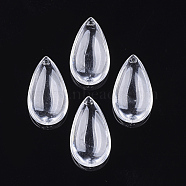 Transparent Acrylic Pendants, Teardrop, Clear, 29x16x7mm, Hole: 1.5mm, about 260pcs/500g(TACR-S134-006)