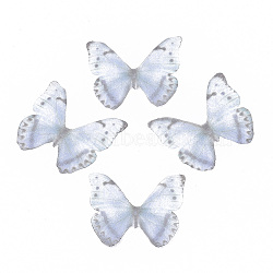 Polyester Fabric Wings Crafts Decoration, for DIY Jewelry Crafts Earring Necklace Hair Clip Decoration, Butterfly Wing, Light Steel Blue, 27x31mm(X-FIND-S322-005A-01)