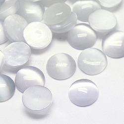 Cat Eye Cabochons, Half Round, WhiteSmoke, 14x3mm(X-CE-J002-14mm-18)