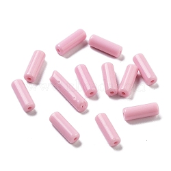 Opaque Acrylic Beads, Column, Pearl Pink, 13.5x4.7mm, Hole: 1.4mm(OACR-Q196-01B)