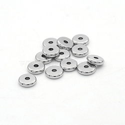 Non-Tarnish 304 Stainless Steel Beads, Disc/Flat Round, Stainless Steel Color, 10x2mm, Hole: 2mm(STAS-N090-JA721-10)