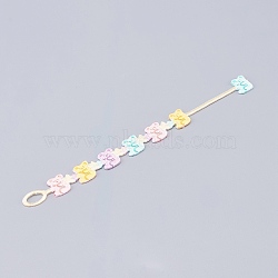 Embroidery Bracelets for Girls, Bear, Colorful, 7-7/8 inch(20cm)(BJEW-H535-04)