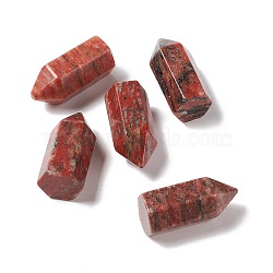 Natural Sesame Jasper Sculpture Display Decoration, Healing Stone Wands, for Reiki Chakra Meditation Therapy Decos, Bullet/Hexagonal Prism, 35~37x17~17.5x15~16mm(G-A205-27F)