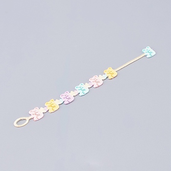Embroidery Bracelets for Girls, Bear, Colorful, 7-7/8 inch(20cm)