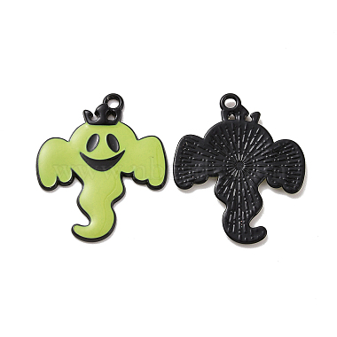 Electrophoresis Black Yellow Green Ghost Alloy+Enamel Pendants