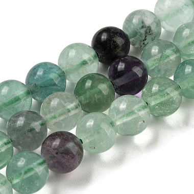 Arc-en-naturelle brins fluorite de perles(G-P255-01-8mm)-2