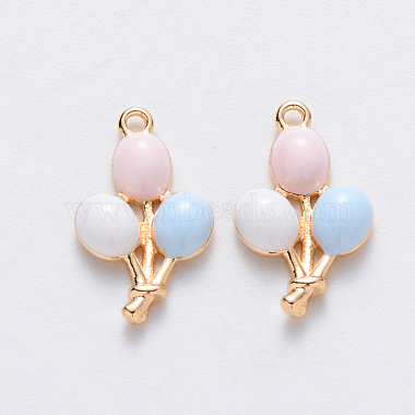 Real 18K Gold Plated Colorful Balloon Brass+Enamel Charms