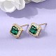 Brass Micro Pave Cubic Zirconia Stud Earrings(EJEW-G471-06G)-3