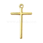 Alloy Pendants, Cross, Golden, 48x29.7x2.3mm, Hole: 2.5mm(FIND-WH0105-38G)