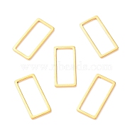 201 Stainless Steel Linking Rings, Rectangle, Golden, 16x7.5x1mm(STAS-C030-05A-G)