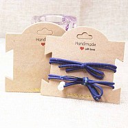Paper Hair Clip Display Cards, Word, 9x10cm, about 100pcs/set(CON-PW0001-140I-02)