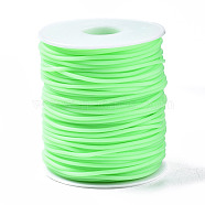 Hollow Pipe PVC Tubular Synthetic Rubber Cord, Wrapped Around White Plastic Spool, Light Green, 2mm, Hole: 1mm, about 54.68 yards(50m)/roll(RCOR-R007-2mm-21)