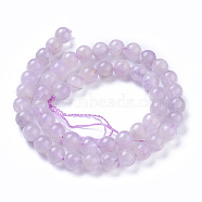 Natural Amethyst Beads Strands, Round, 8mm, Hole: 1.2mm, about 47~50pcs/strand, 15.35 inch(39cm)(G-P433-23B)