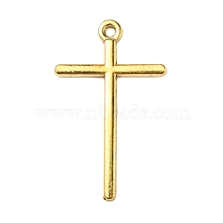 Alloy Pendants, Cross, Golden, 48x29.7x2.3mm, Hole: 2.5mm(FIND-WH0105-38G)