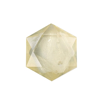 Natural Yellow Quartz Healing Star of David Ornament, Reiki Energy Stone Display Decorations, 30mm