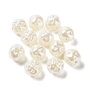 ABS Plastic Beads, Irregular Round, Light Goldenrod Yellow, 15.5x15x15mm, Hole: 2mm, about 283pcs/500g