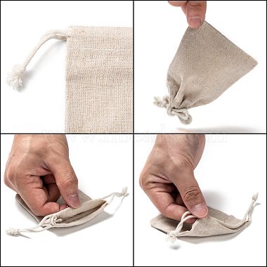 綿の梱包袋巾着袋(X-ABAG-R011-8x10)-5