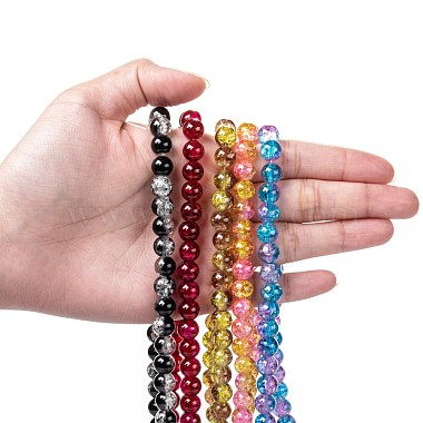 Two Tone Crackle Glass Beads Strands(CCG-Q002-8mm-M)-5