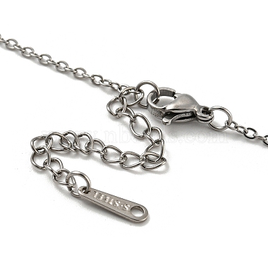 Halsketten mit Mondanhänger aus Messing mit Mikropavé und Zirkonia(NJEW-R263-02A-P)-3